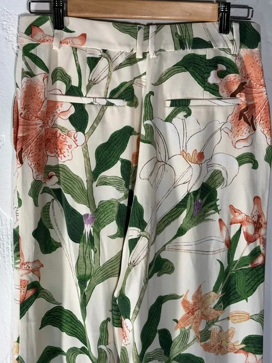 Ann Taylor Floral Wide-Leg Crop Pants - flowy pants - Picture 4 of 16